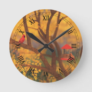 Redondo Mediano Reloj del guarda del otoño