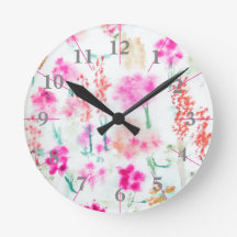 Reloj del jardín de flores de la sol de la