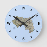 Reloj del mapa de Guinea-Conakry