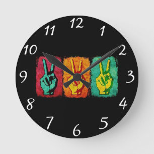 Redondo Mediano Reloj del muro de paz