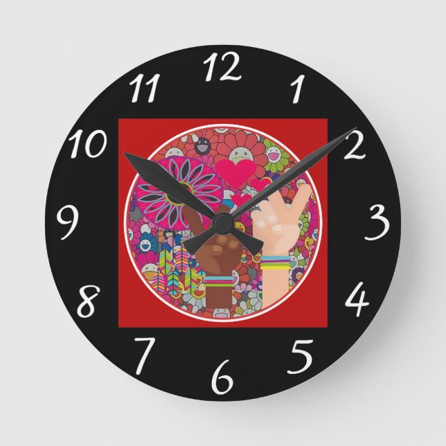 Redondo Mediano Reloj del muro de paz (Anverso)