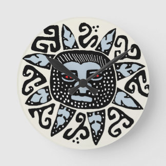 Redondo Mediano Reloj del Muro del Sudoeste del Sol - Reloj tribal