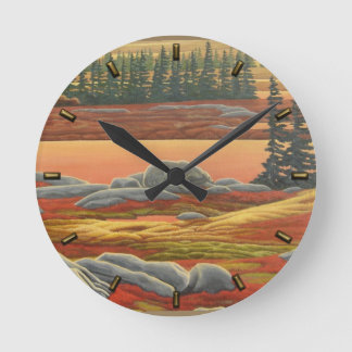 Redondo Mediano Reloj del oso polar Churchill Reloj de la pared de