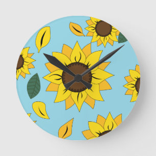 Redondo Mediano Reloj del reinado del girasol