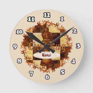 Redondo Mediano Reloj del rey de ajedrez