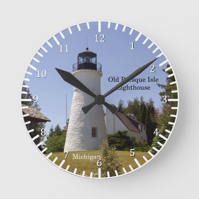 Redondo Mediano Reloj del viejo faro de la isla de Presque (Anverso)
