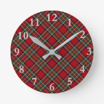 Reloj diagonal de pared de diseño de plástico rojo