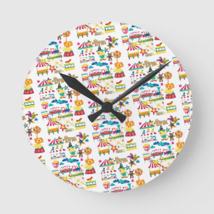Redondo Mediano Reloj divertido del carnaval del circo