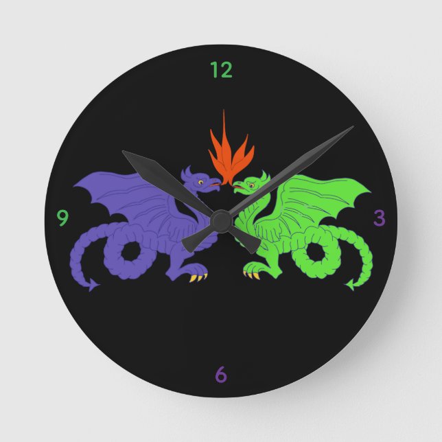 Redondo Mediano Reloj Dragón (Anverso)