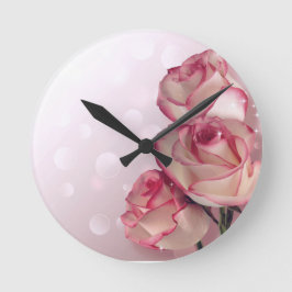 Redondo Mediano Reloj elegante de flores