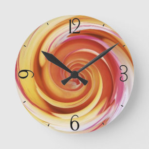 Redondo Mediano Reloj espiral de Rosa