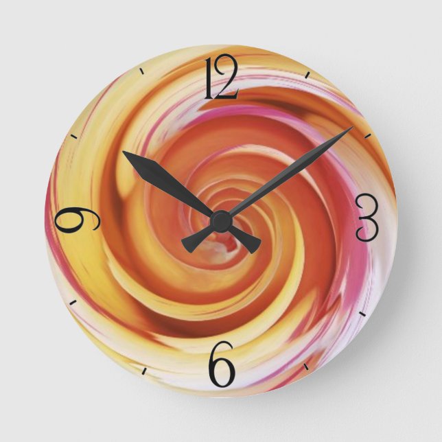 Redondo Mediano Reloj espiral de Rosa (Anverso)