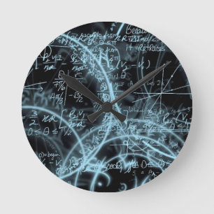 Redondo Mediano reloj estilo matemático