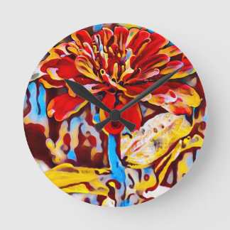 Redondo Mediano Reloj floral de otoño