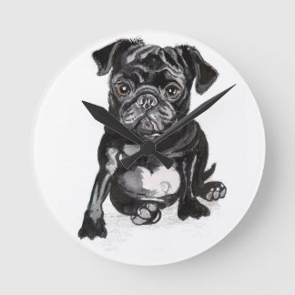 Redondo Mediano Reloj francés de Bulldog