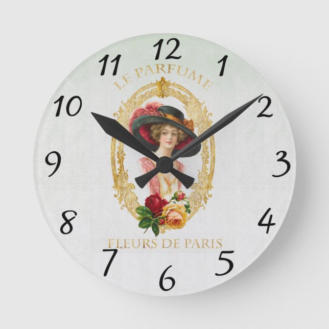 Redondo Mediano Reloj francés vintage (Anverso)