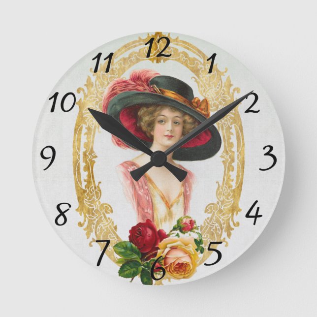 Redondo Mediano Reloj francés vintage (Anverso)