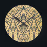 Redondo Mediano Reloj geométrico Art Deco<br><div class="desc">Perfecto para el hogar art déco.</div>