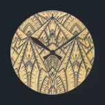Redondo Mediano Reloj geométrico Art Deco<br><div class="desc">Perfecto para el hogar art déco.</div>