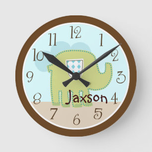Redondo Mediano Reloj "Giggle Gang Elephant" personalizado