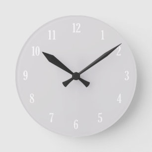 Redondo Mediano Reloj gris claro