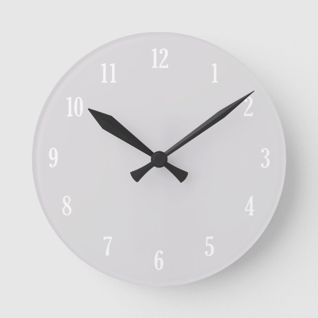Redondo Mediano Reloj gris claro (Anverso)
