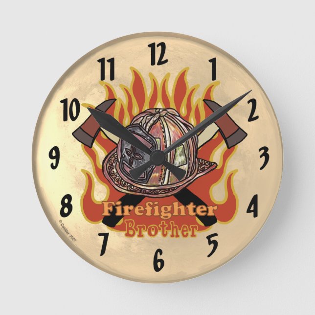 Redondo Mediano Reloj Hermano Bombero (Anverso)