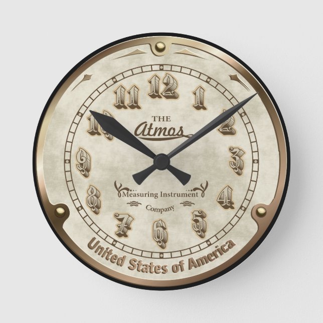 Redondo Mediano Reloj imitación estilo Retro Steampunk (Anverso)