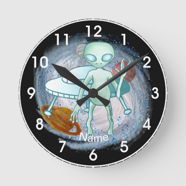 Redondo Mediano Reloj Invasor Alien (Anverso)