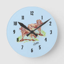 Reloj : Irish Setters sueñan .