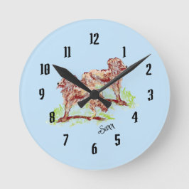 Redondo Mediano Reloj : Irish Setters sueñan .
