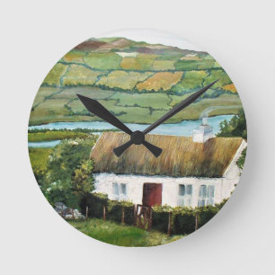 Redondo Mediano Reloj Irlandés Paisaje Irlanda