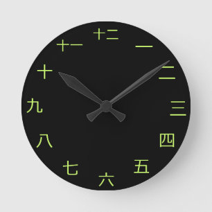 Redondo Mediano Reloj japonés chino