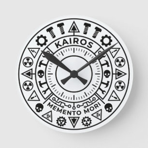 Redondo Mediano Reloj KAIROS Memento Mori Emblema Industrial