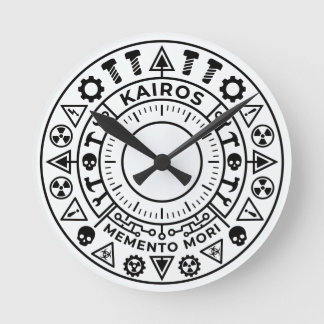 Redondo Mediano Reloj KAIROS Memento Mori Emblema Industrial