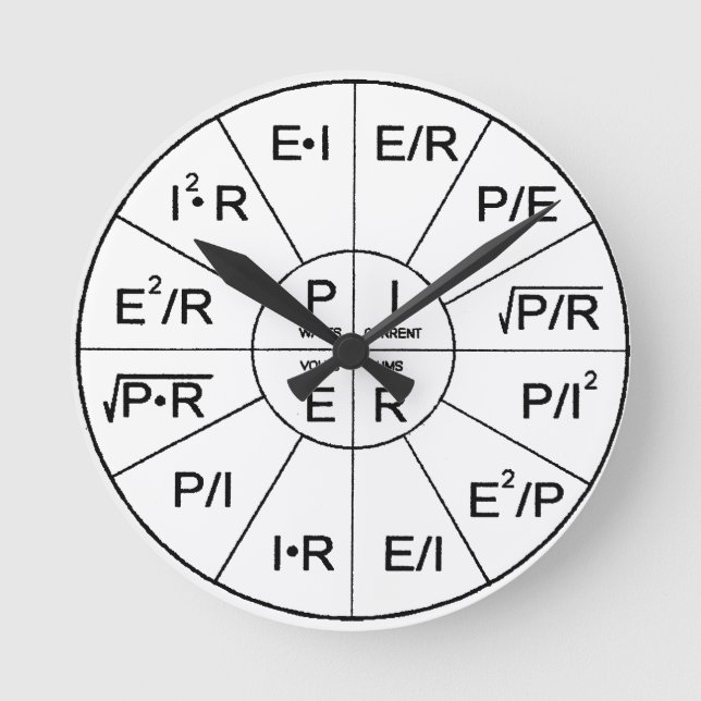 Redondo Mediano Reloj - Leyes de Ohm (Anverso)