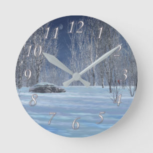 Redondo Mediano Reloj ligero silencioso