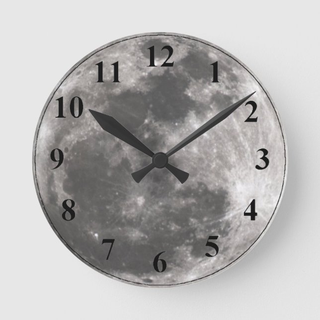 Redondo Mediano Reloj lunar de la luna llena (Anverso)