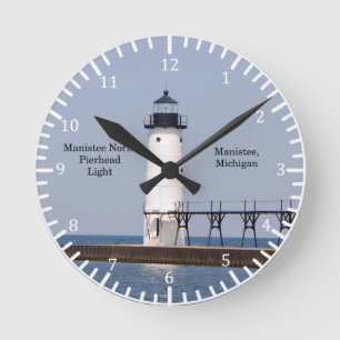 Redondo Mediano Reloj Manistee North Pierhead Light