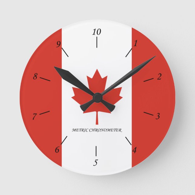 Redondo Mediano Reloj métrico canadiense (Anverso)
