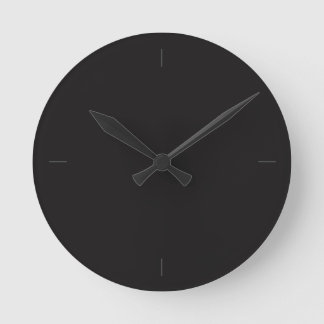 Redondo Mediano Reloj Minimalista negro