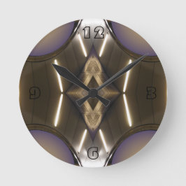 Redondo Mediano Reloj moderno de diseño cromado