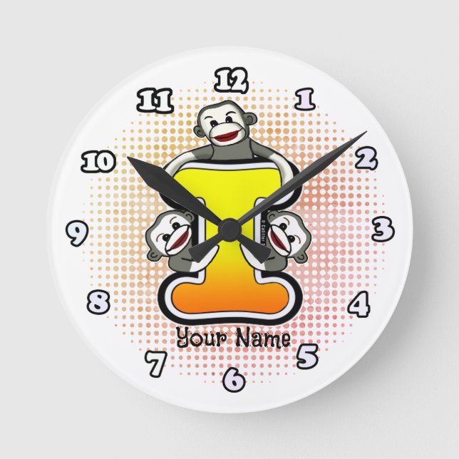 Redondo Mediano Reloj monocromático I (Anverso)