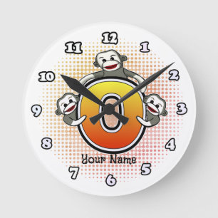 Redondo Mediano Reloj Monograma O Sock Mono