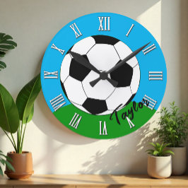 Redondo Mediano Reloj monogramado para aficionados al fútbol / Fút