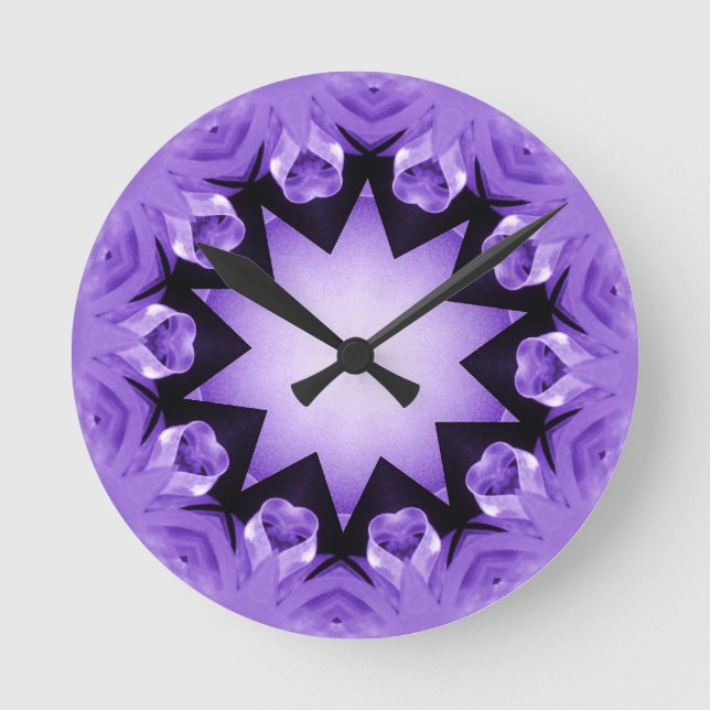 Redondo Mediano Reloj morado de amor (Anverso)