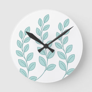 Redondo Mediano Reloj natural de hojas