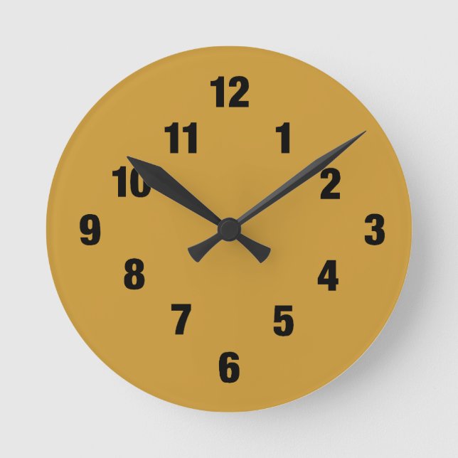 Redondo Mediano Reloj numérico básico (Anverso)