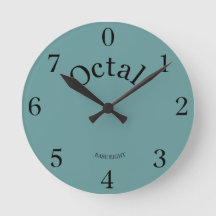 Reloj octal vida en la base 8