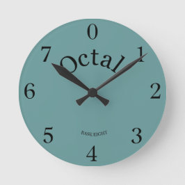 Redondo Mediano Reloj octal vida en la base 8